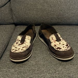 Ariat cow print cruiser slip on shoes